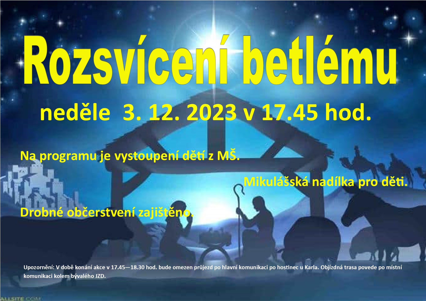Rozsvícení betlému